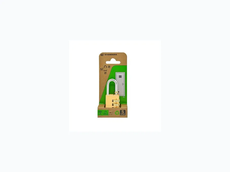 Standers Brass Combination Padlock 30mm